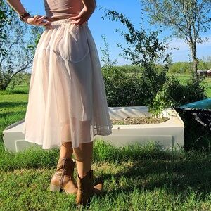 Boutique Ruffled Tulle skirt
